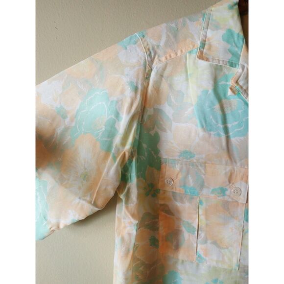 Paris Station Pastel Blouse Button Front Floral 80s Vintage NWT Size 10 - Picture 5 of 8